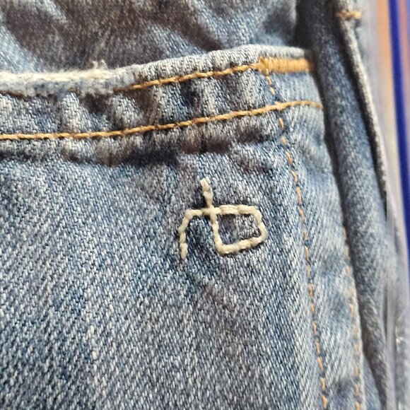 Rag & Bone Women's Boyfriend Jean Moss W/Holes Size 28 Medium Wash Cotton Denim - Picture 11 of 16